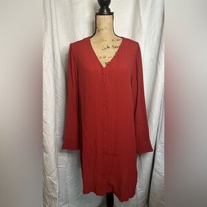 NWT Madewell Long Sleeve Midi Dress Size Medium